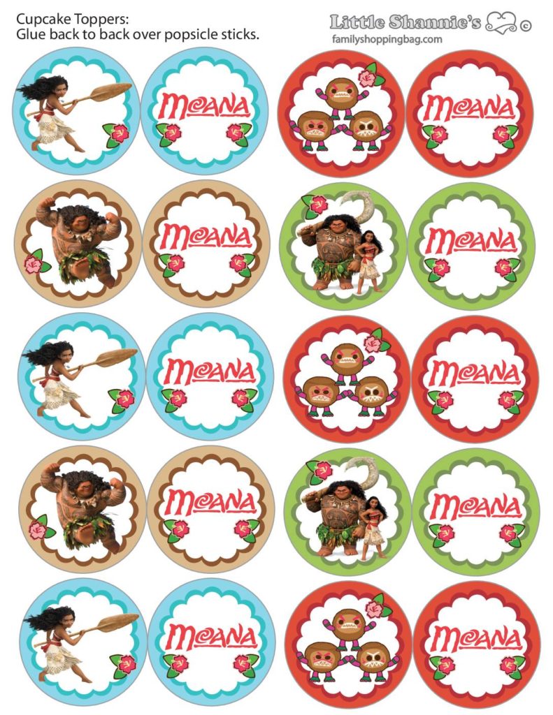 Cupcake Tops Moana  pdf