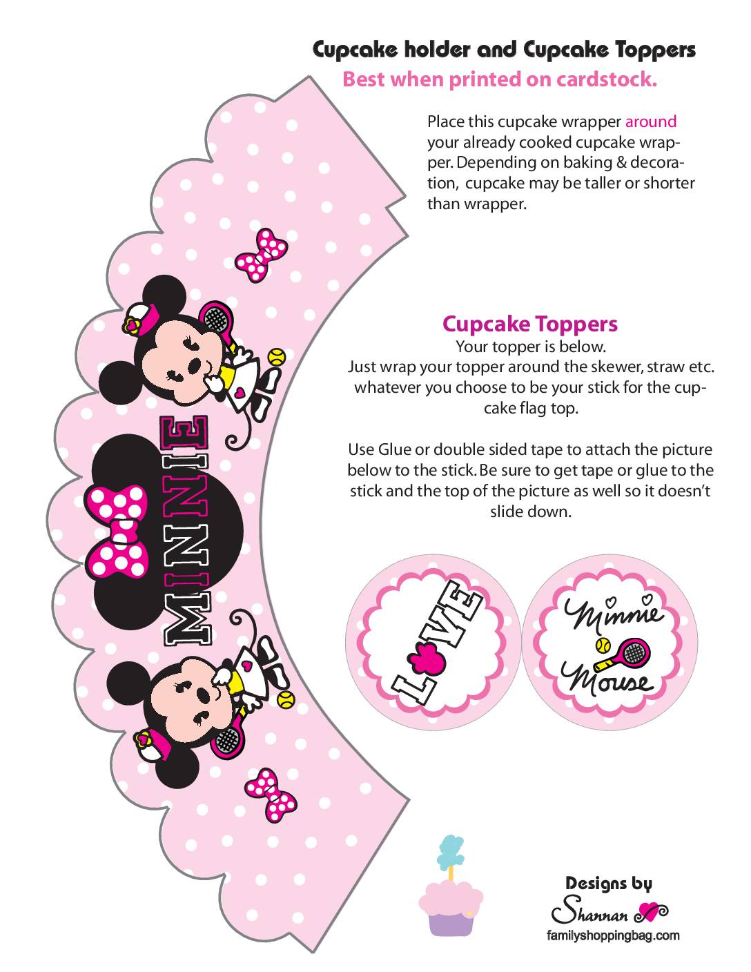 Minnie Cupcake Wrapper Cupcake Wrappers