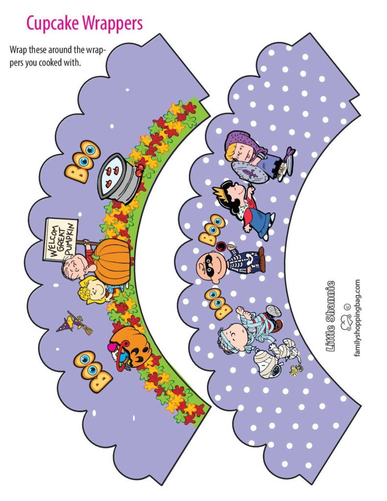 Cupcake Wrapper Peanuts Halloween  pdf