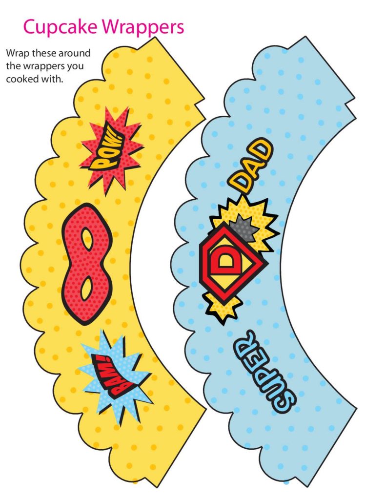 Cupcake Wrapper Super Dad  pdf