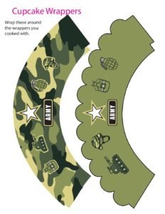 Cupcake Wrapper army  pdf
