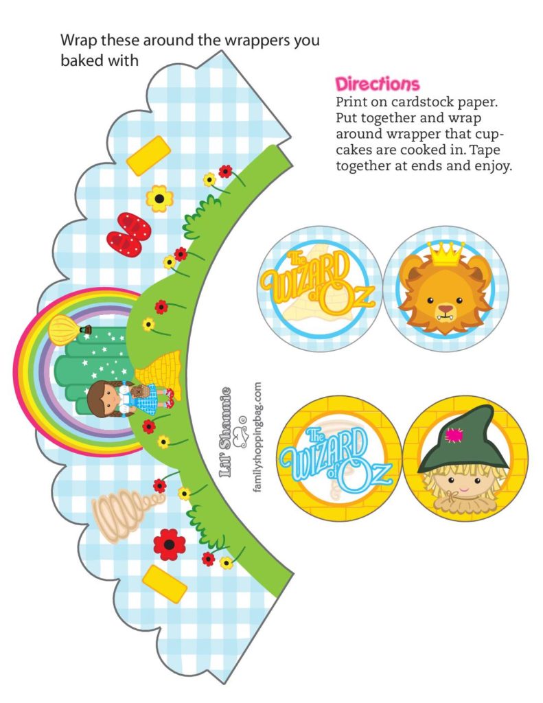 Cupcake Wrappers  Wizard of Oz  pdf