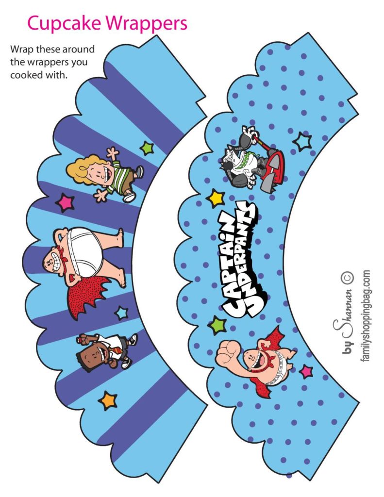 Cupcake Wrappers Captain Underpants  pdf