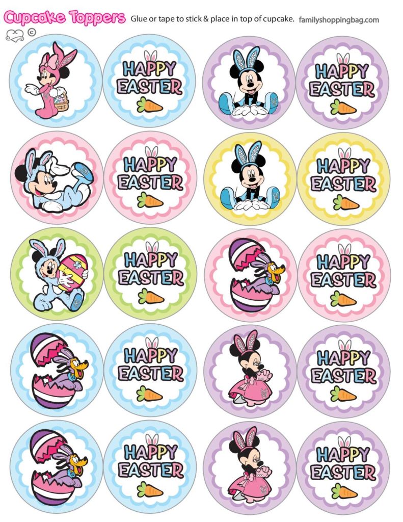Cupcake Wrappers Mickey Mouse Easter  pdf