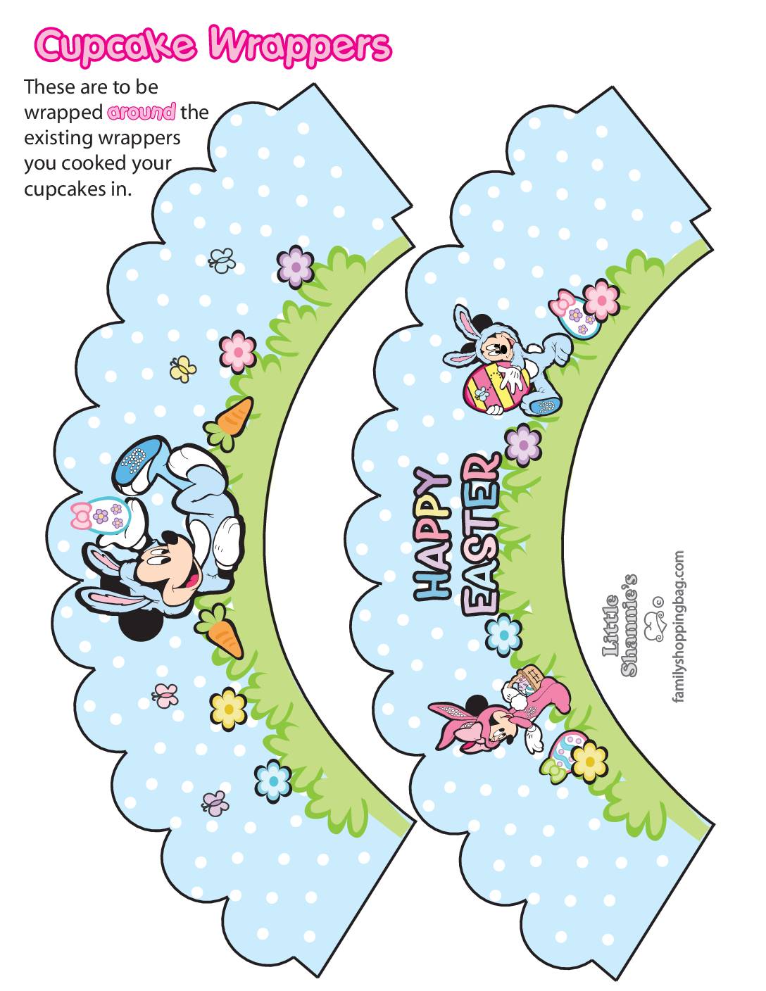 Cupcake Wrappers Mickey Mouse Easter  pdf