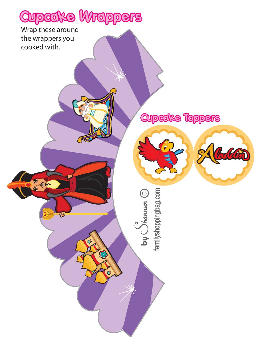 Cupcake Wrappers Page Aladdin Cupcake Wrappers
