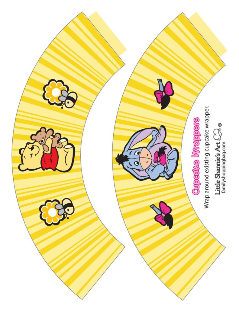 Cupcake Wrappers Pooh Shower Birthday  pdf