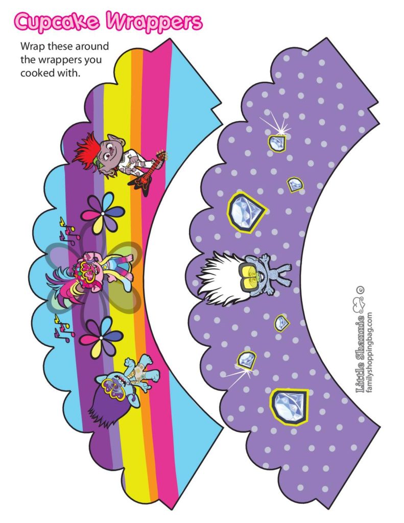 Cupcake Wrappers Trolls  pdf