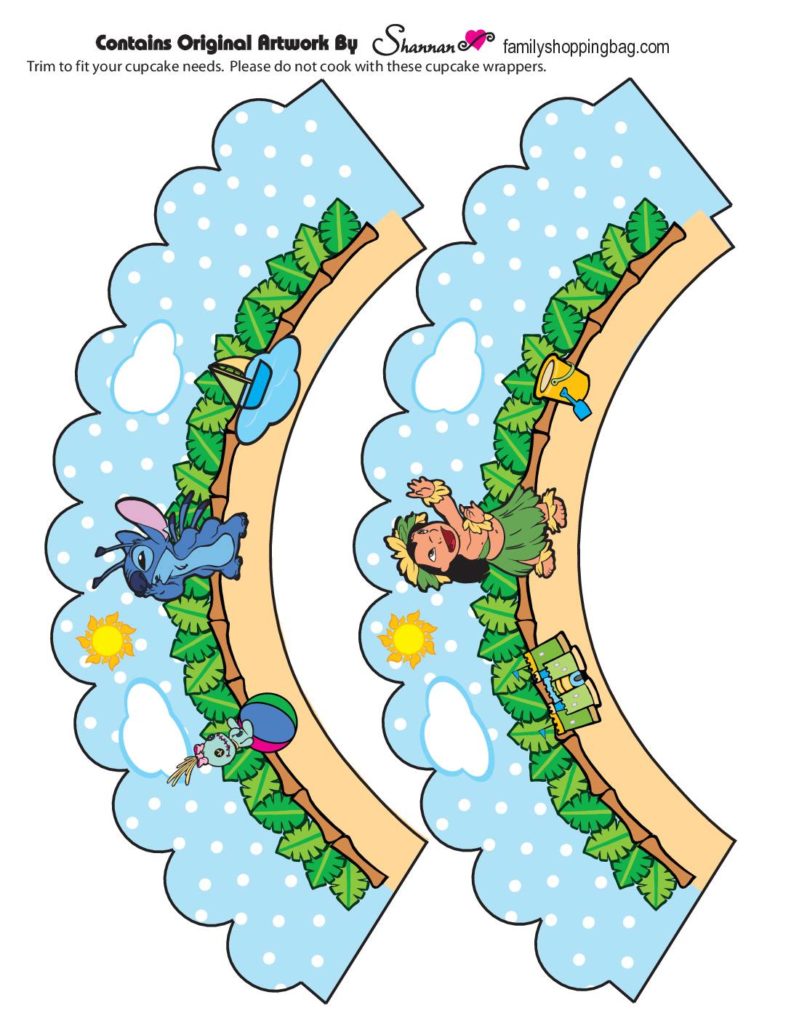 Cupcake Wraps Lilo and Stitch  pdf