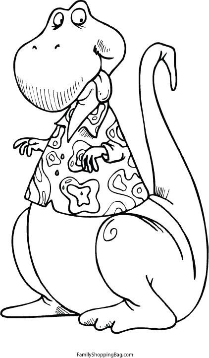 Dinosaur Travel Coloring Pages