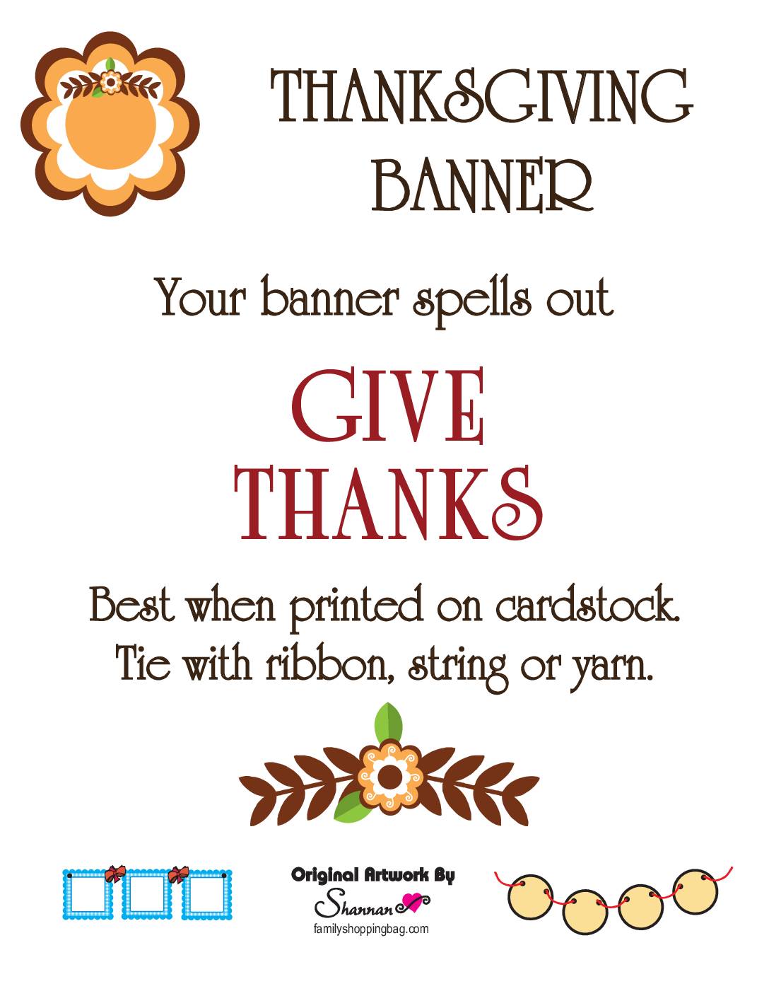 Banner Directions Thanksgiving