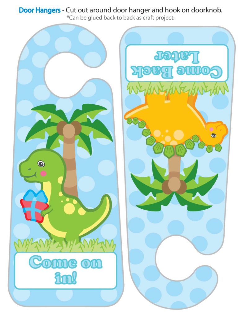 Door Hanger Dinosaur  pdf