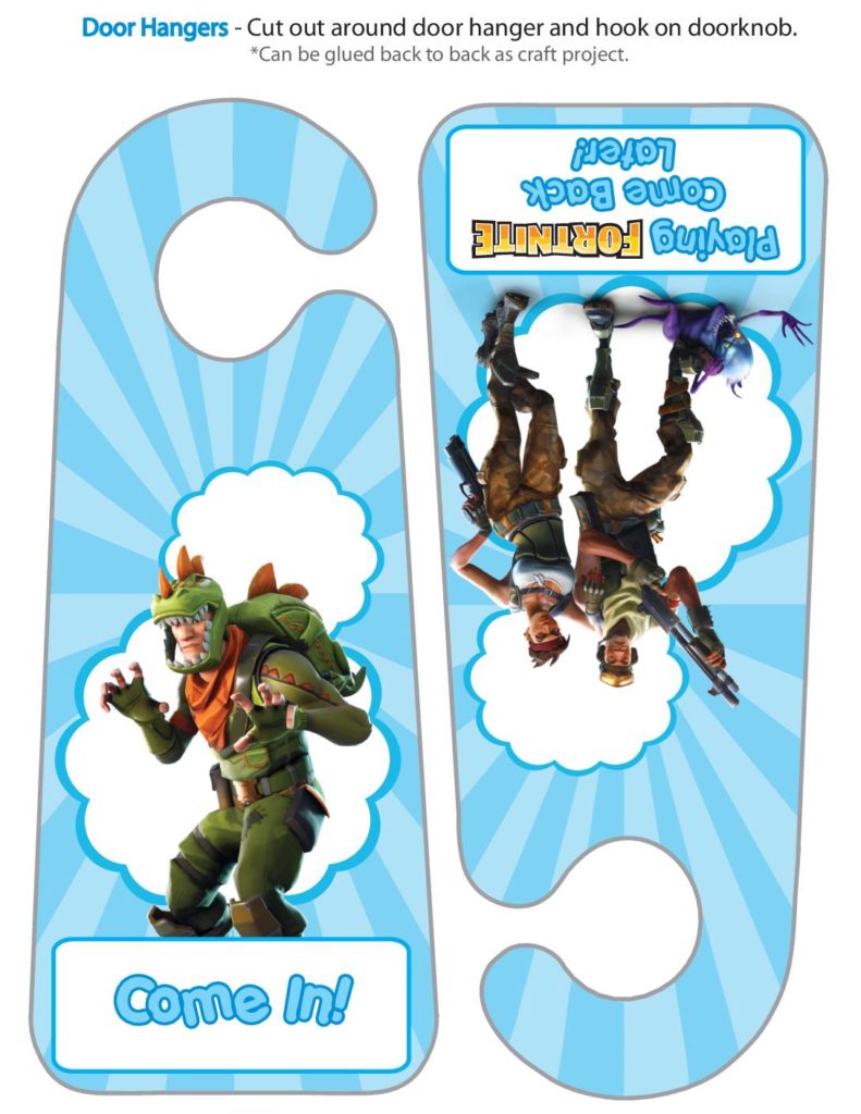 Door Hanger Fortnite  pdf