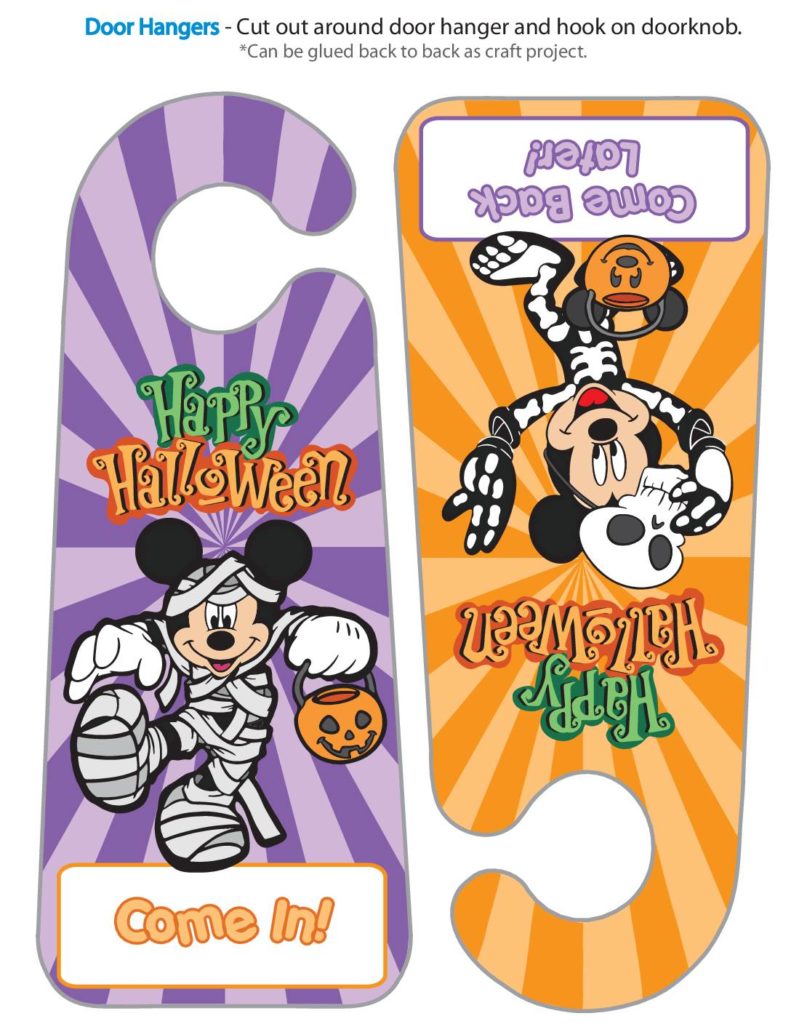 Door Hanger Halloween Mickey  pdf