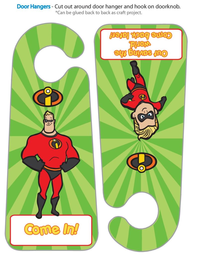 Door Hanger Incredibles  pdf