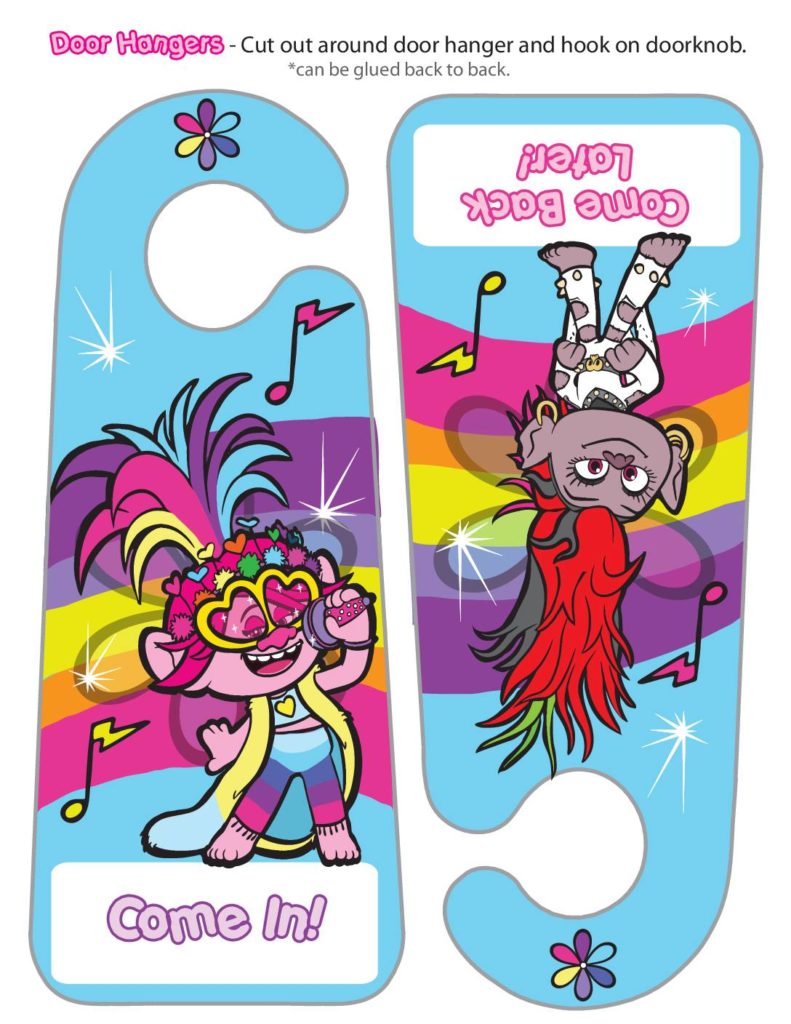 Door Hanger Trolls  pdf