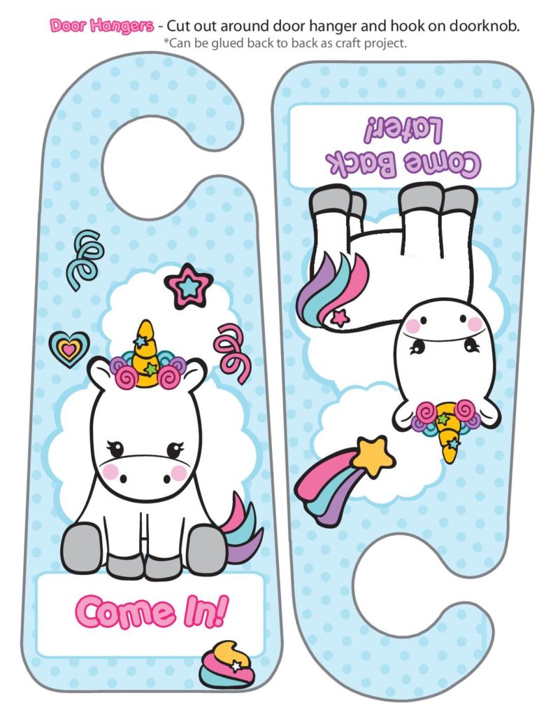 Door Hanger Unicorn  pdf