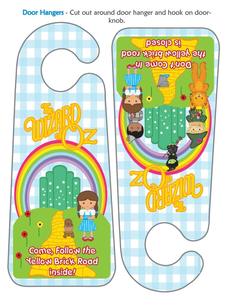Door Hanger Wizard of Oz  pdf