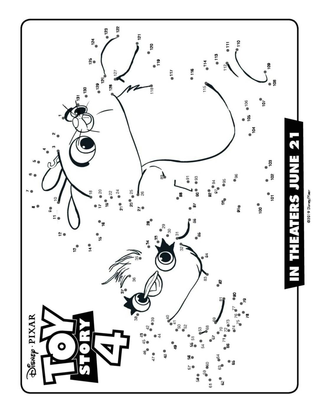 Dot 2 Dot Toy Story Coloring Pages