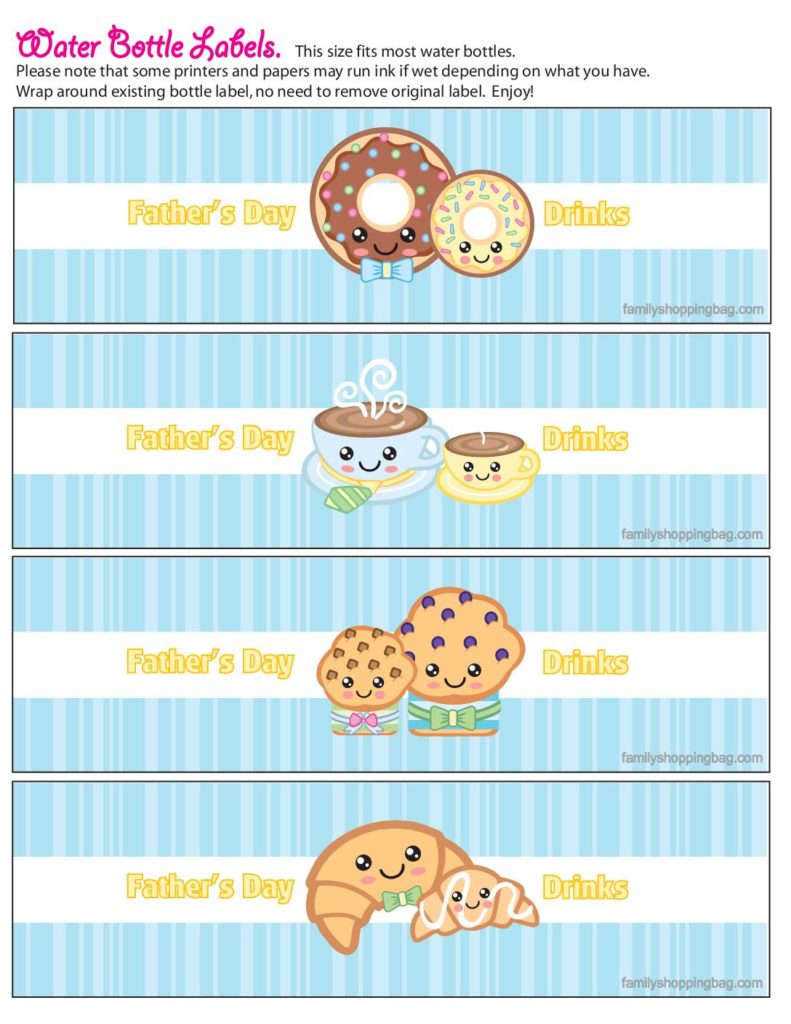 Drink Labels Fathers Day Breakfast  pdf