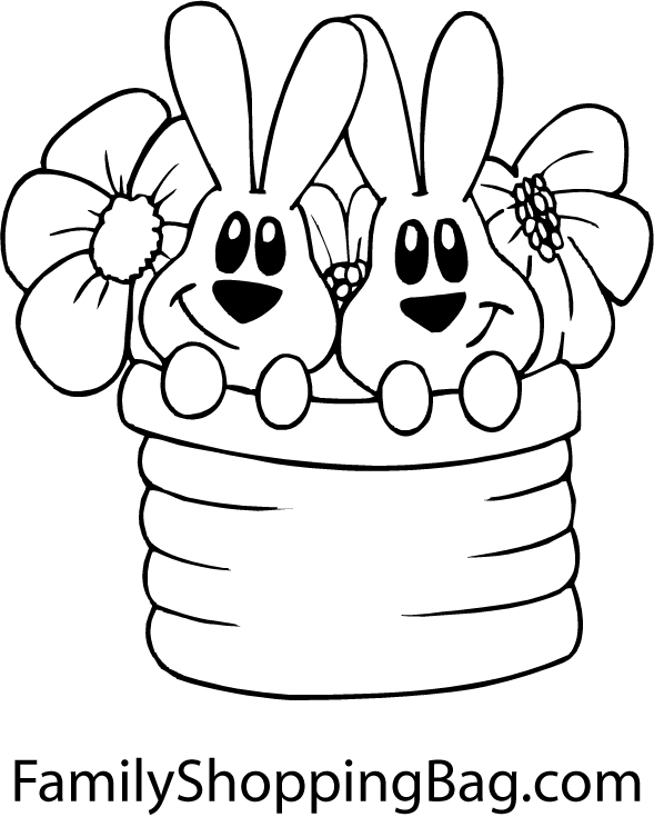 Easter Bunny Friends Coloring Pages