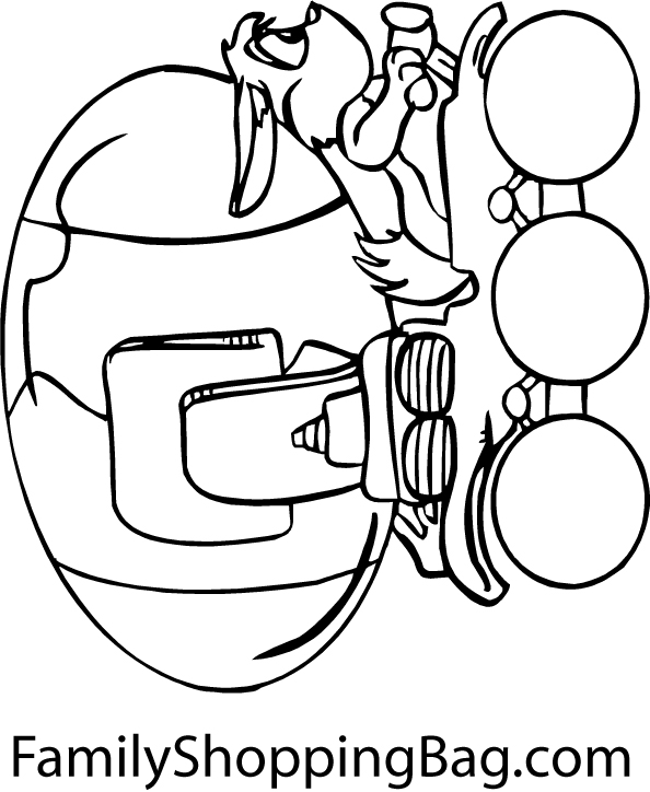 Easter Driving Machine Coloring Pages