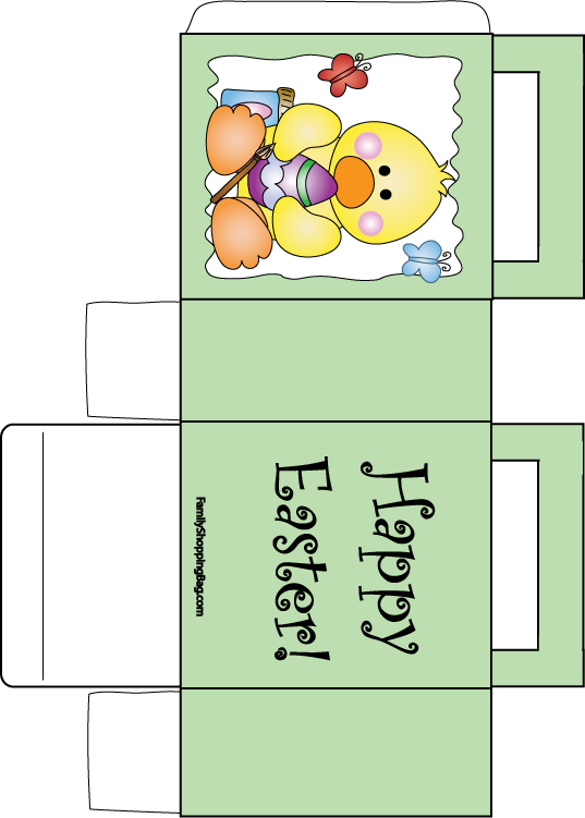 Easter Duck Bag Favor Box