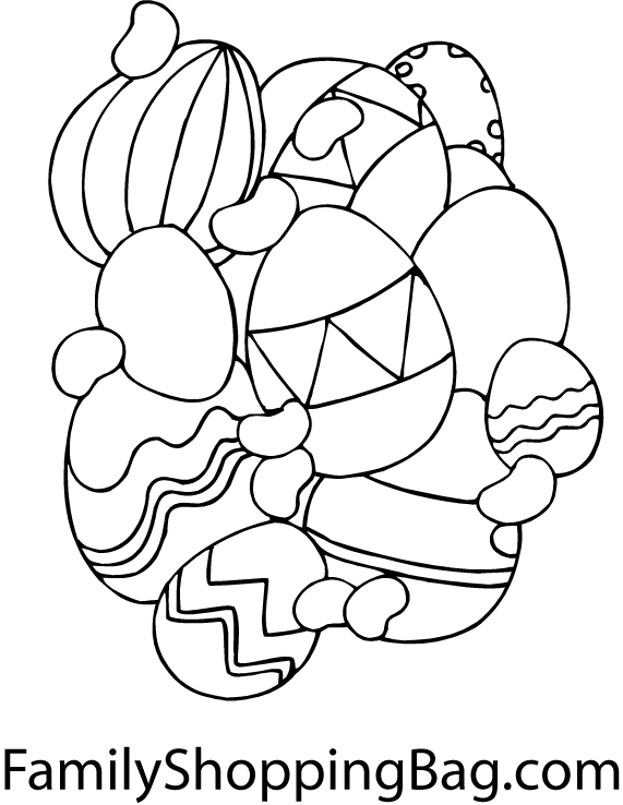 Eggs & Jelly Beans Coloring Pages