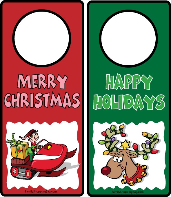 Elf and Reindeer Door Hangers