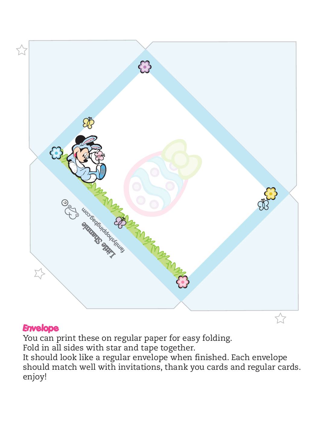 Envelope Mickey Mouse Easter  pdf