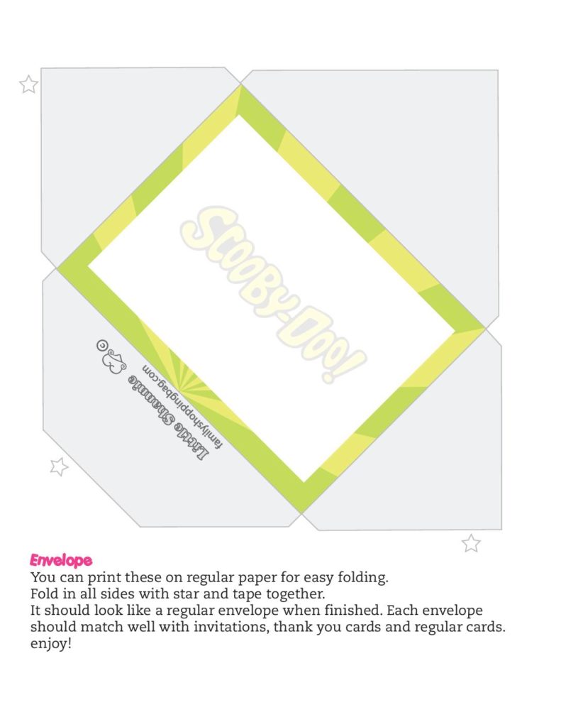 Envelope Scooby Doo  pdf