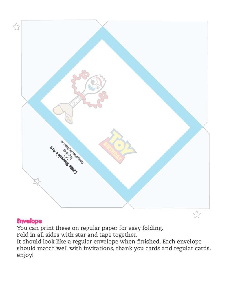 Envelope Toy Story  pdf