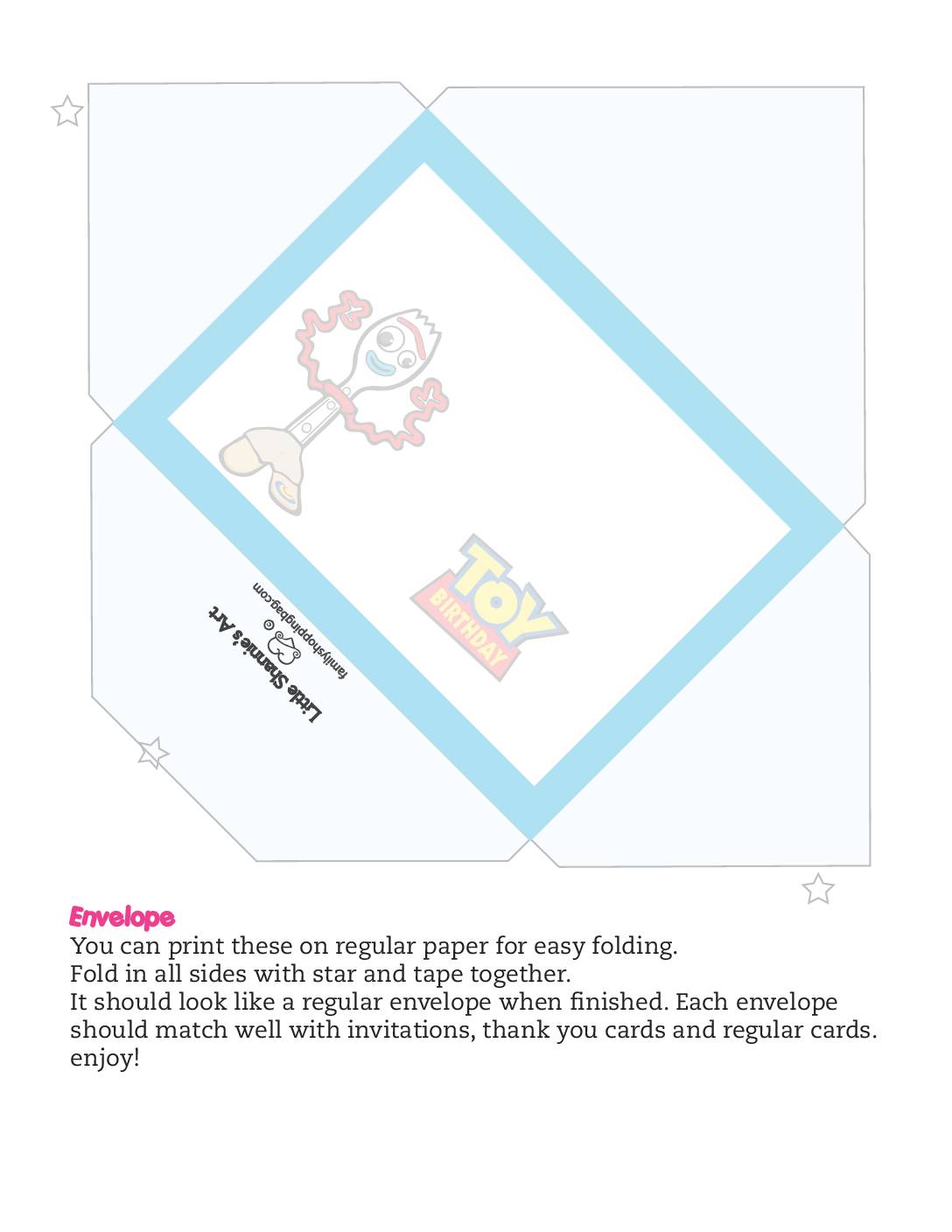 Envelope Toy Story  pdf