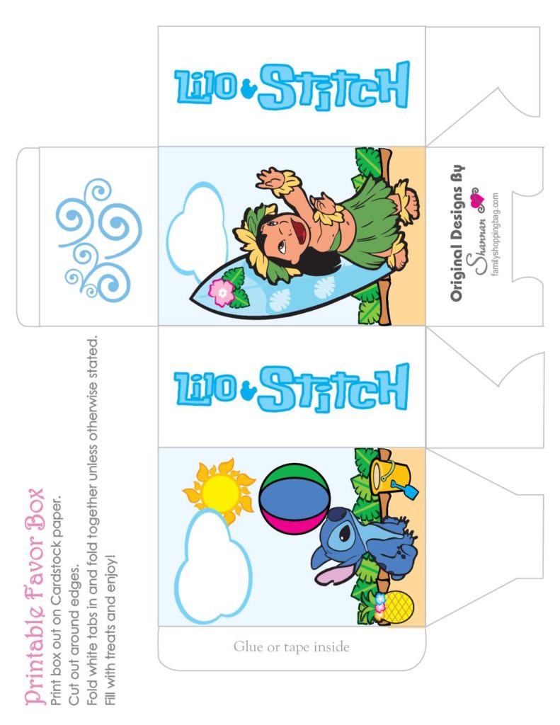 Favor Box  Lilo and Stitch  pdf