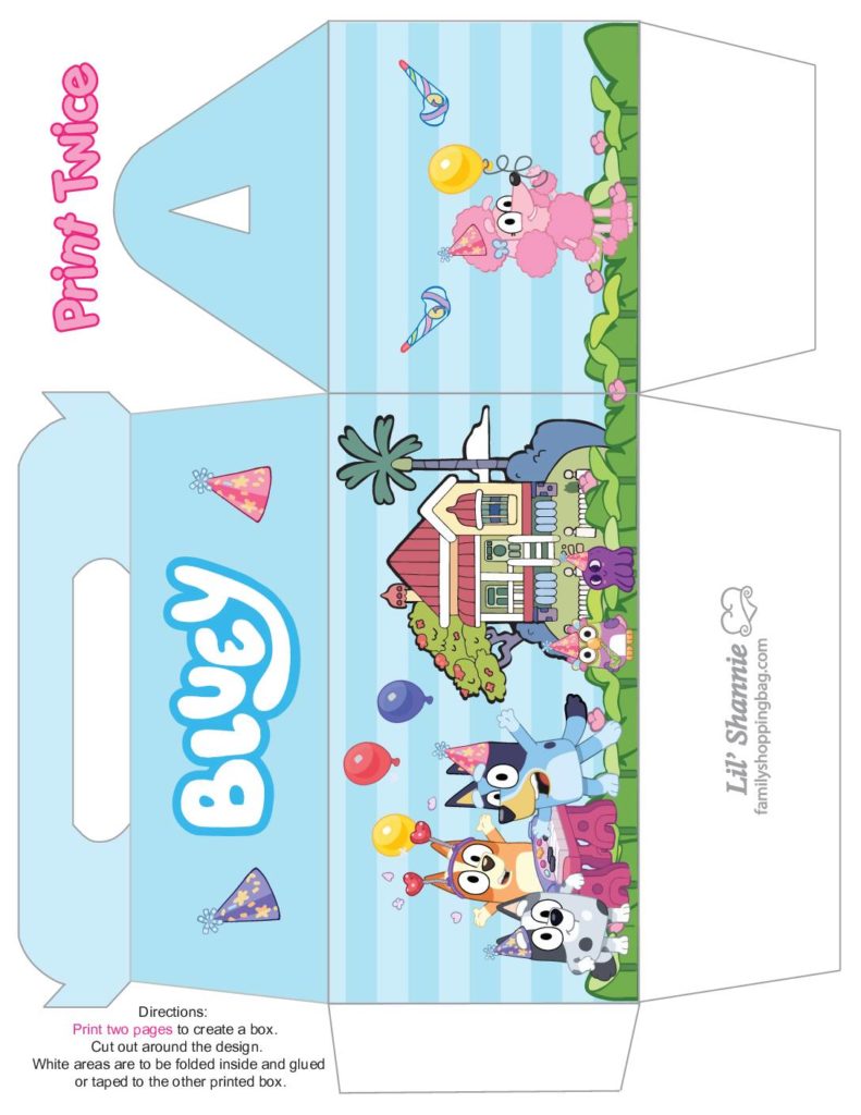 Favor Box Big Bluey  pdf