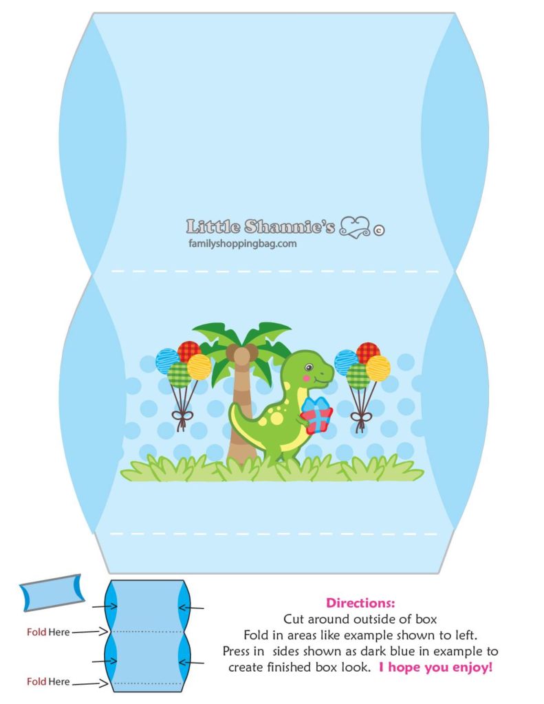 Favor Box Dinosaur  pdf