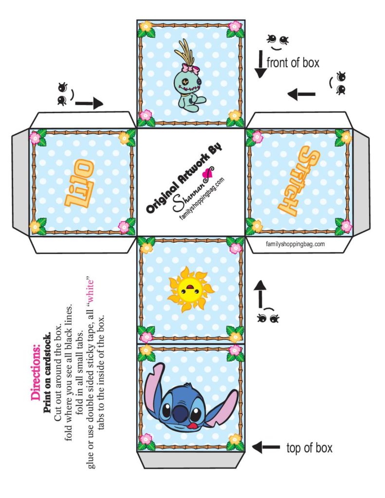 Favor Box Lilo and Stitch  pdf