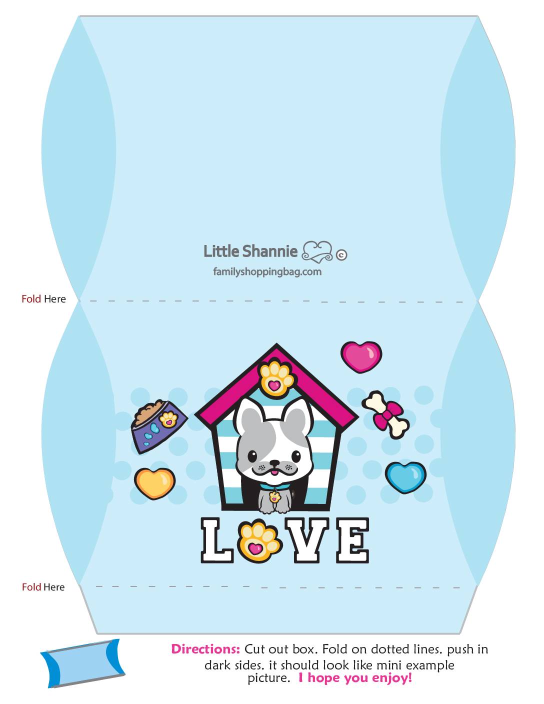 Favor Box Med  Valentine Pups and Kittens  pdf