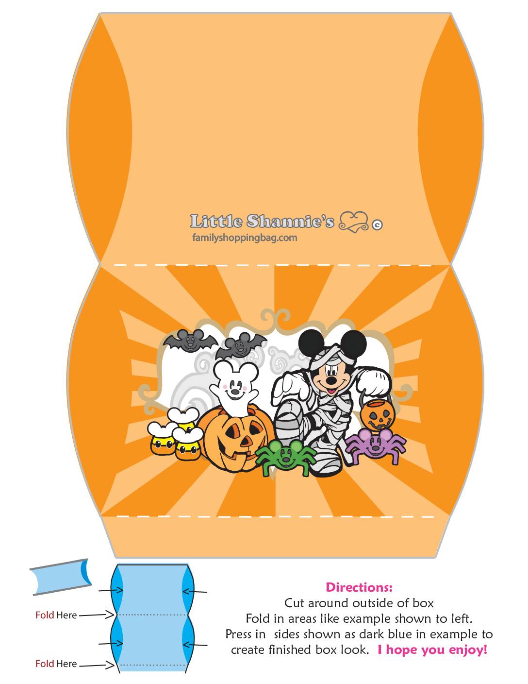 Favor Box Mickey Halloween  pdf