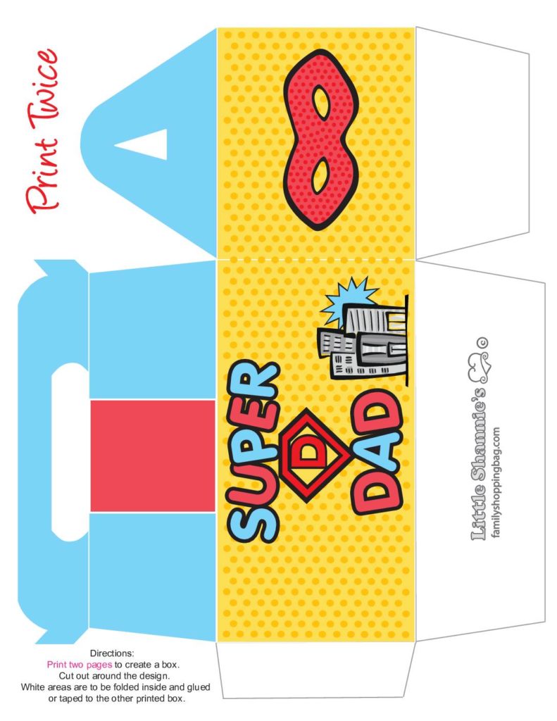 Favor Box Super Dad  pdf