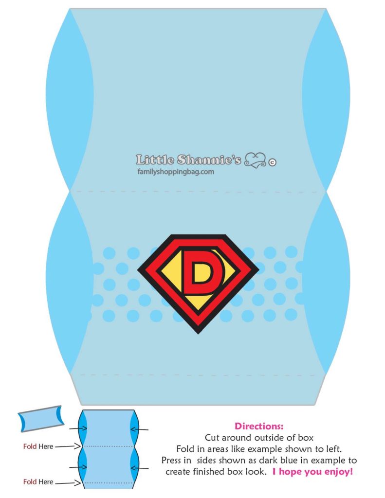 Favor Box Super Dad  pdf