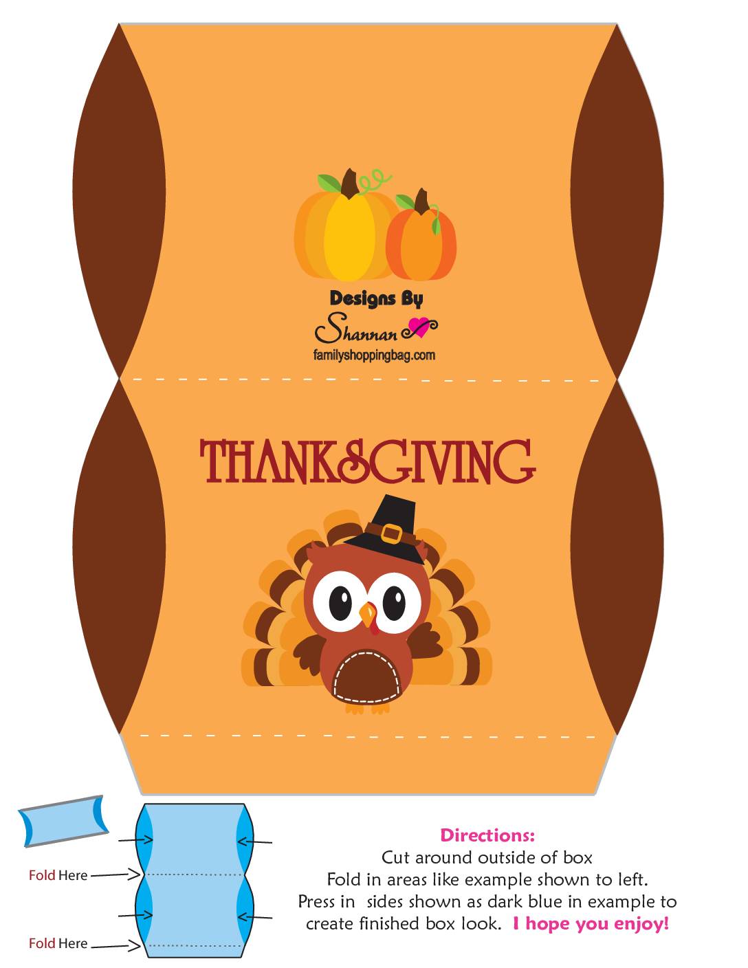 Favor Box Thanksgiving  pdf