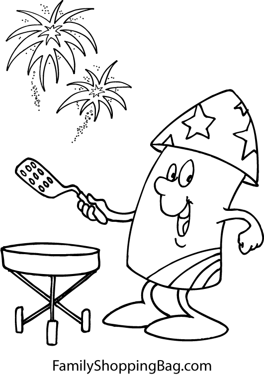 Firework Color Page Coloring Pages