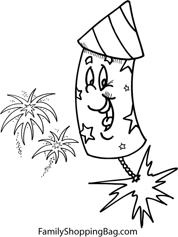 Firework Color Page 2 Coloring Pages