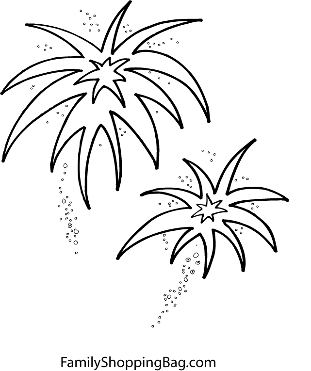 Fireworks Page Coloring Pages