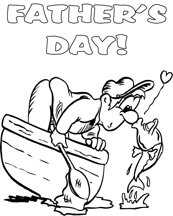 Fishing Father Coloring Pages