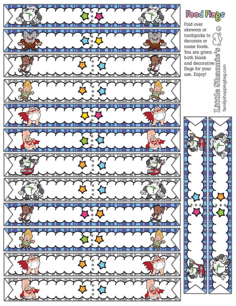 Food Flags Captain Underpants  pdf