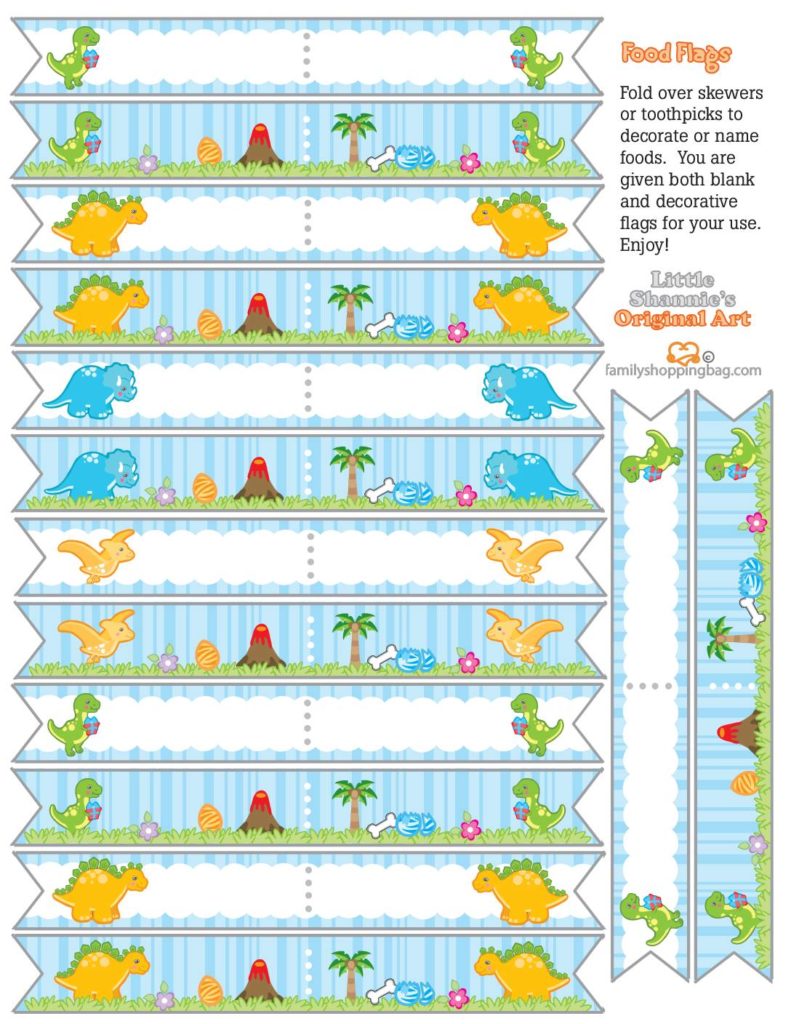 Food Flags Dinosaur  pdf