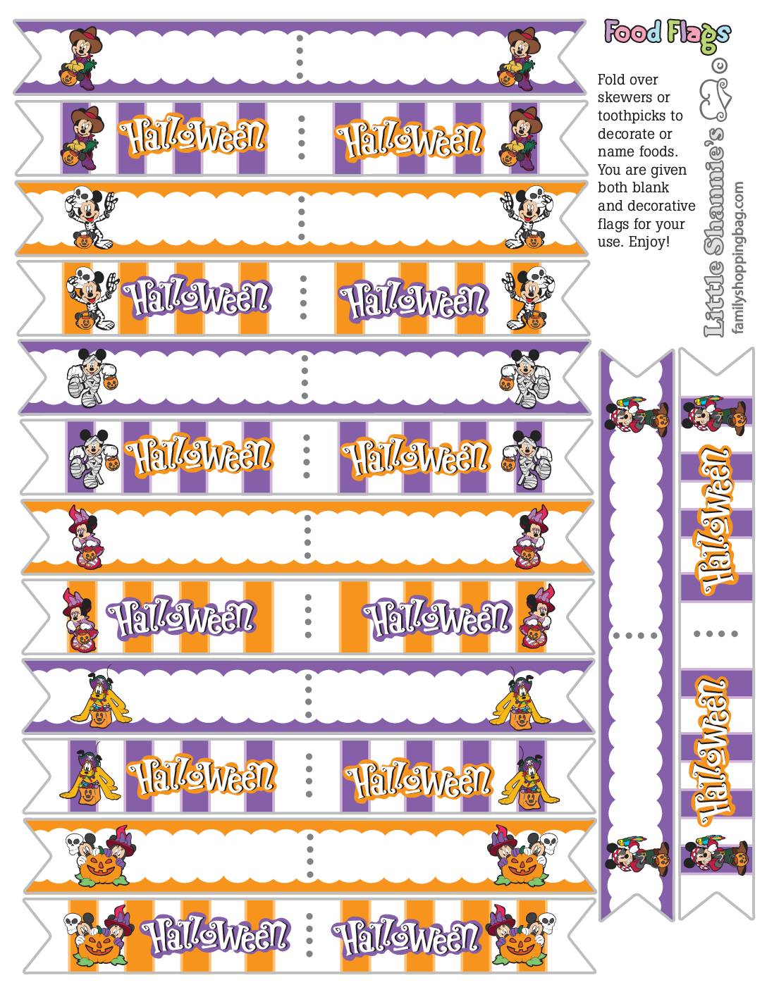 Food Flags Mickey Halloween  pdf