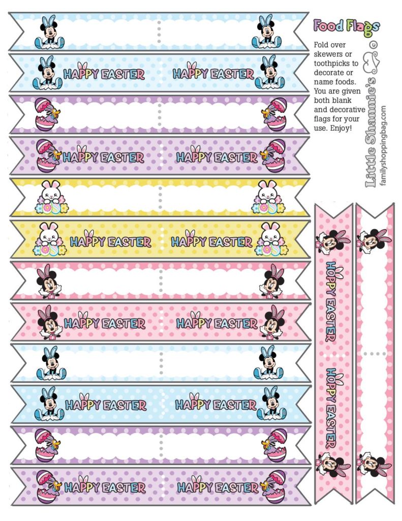 Food Flags Mickey Mouse Easter  pdf